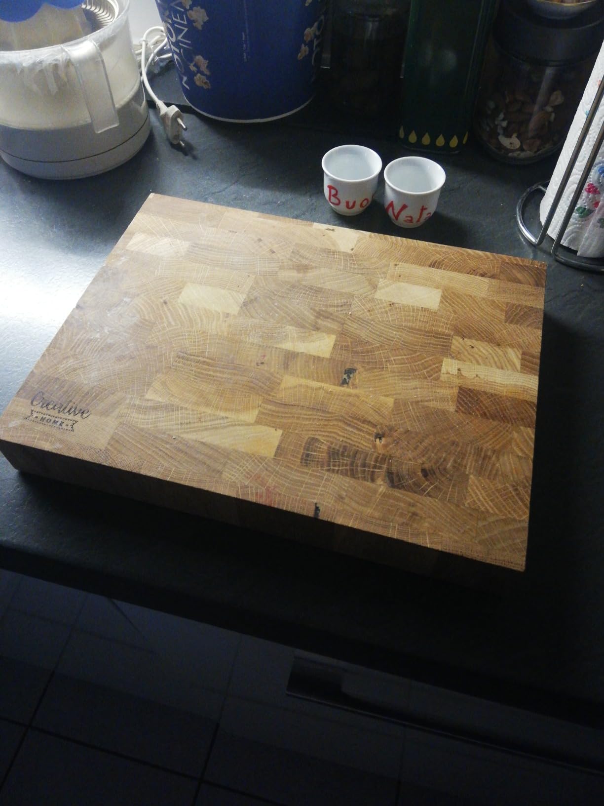 Creative Home Tagliere Quercia 32x24x4 cm Legno Massiccio