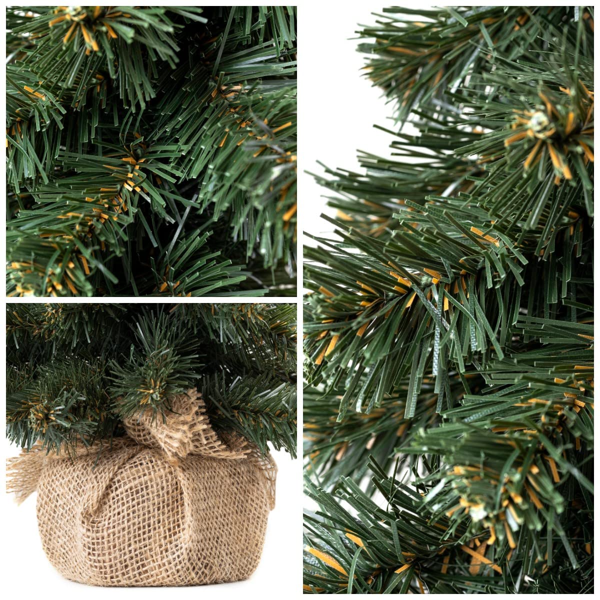 Creative Home Albero di Natale Artificiale 30 cm con Base Juta