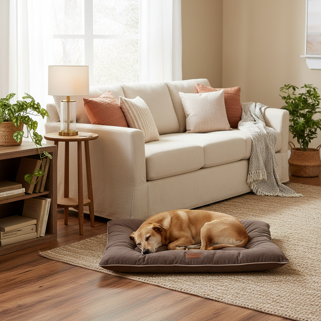 Kerbl Hueso cuccia per cani marrone morbida