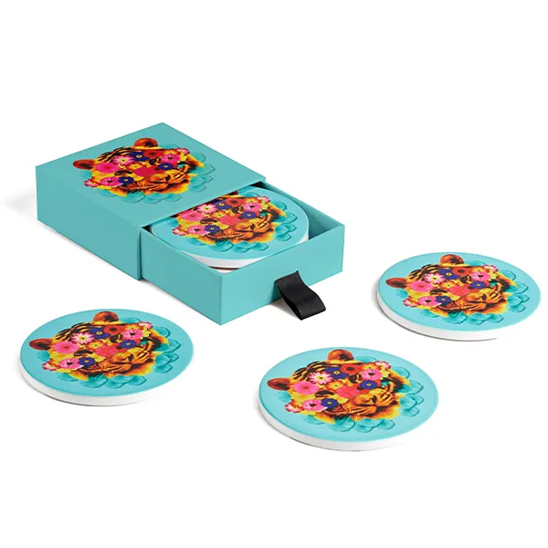 Gangzaï Curiosito Masktiger GD487 sottobicchieri 4 pezzi tigre