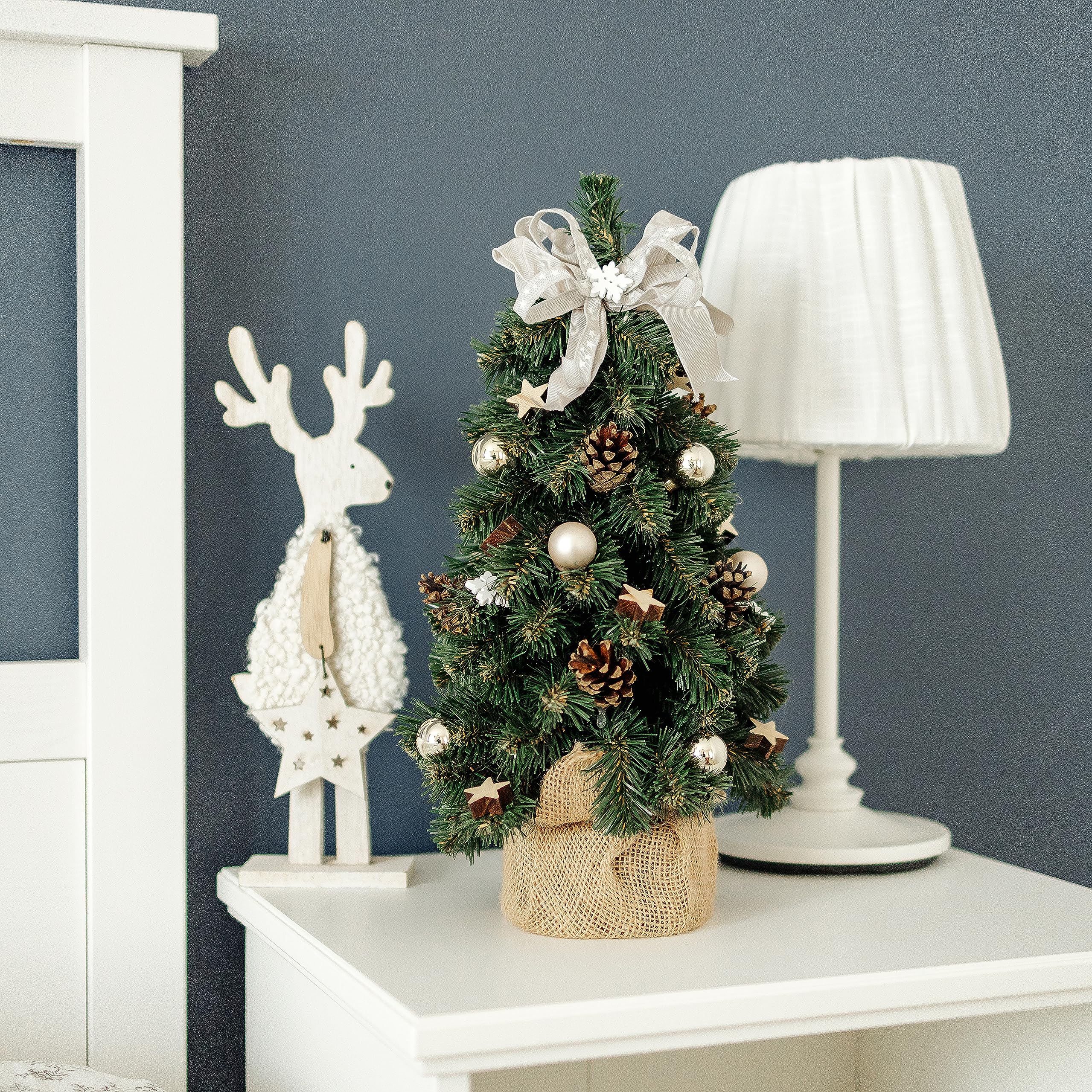 Creative Home Albero Natale Artificiale Champagne 40 cm da Tavolo