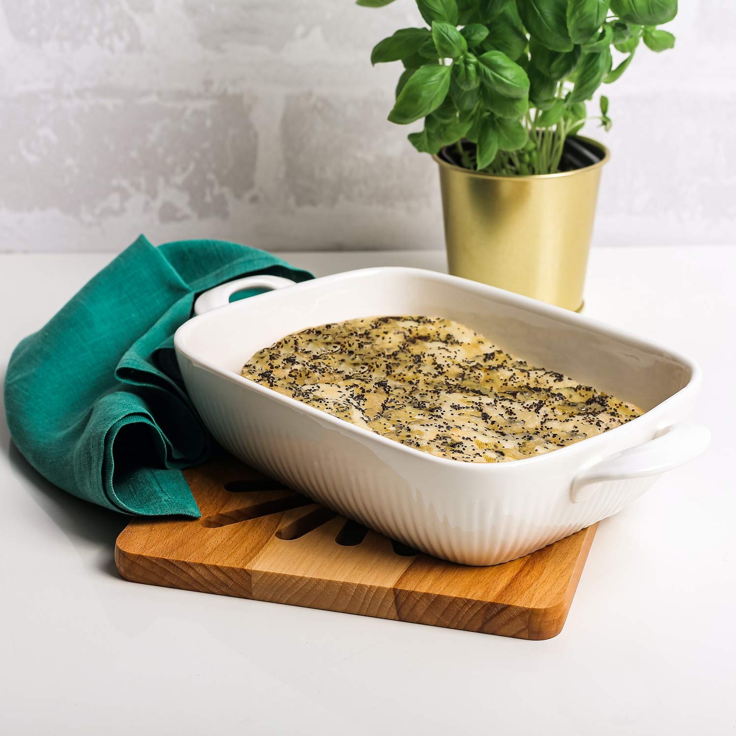 Creative Home Sottopentola Quadrato Legno Faggio 19,5 cm