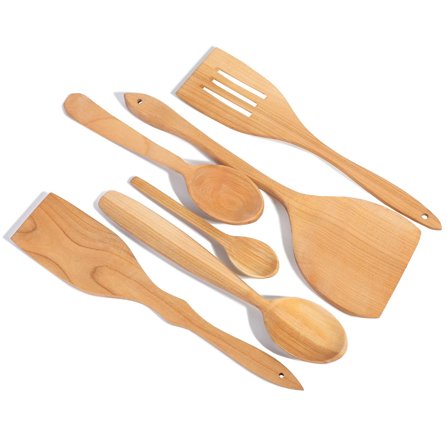 Creative Home Set 6 Utensili Cucina Legno di Ciliegio