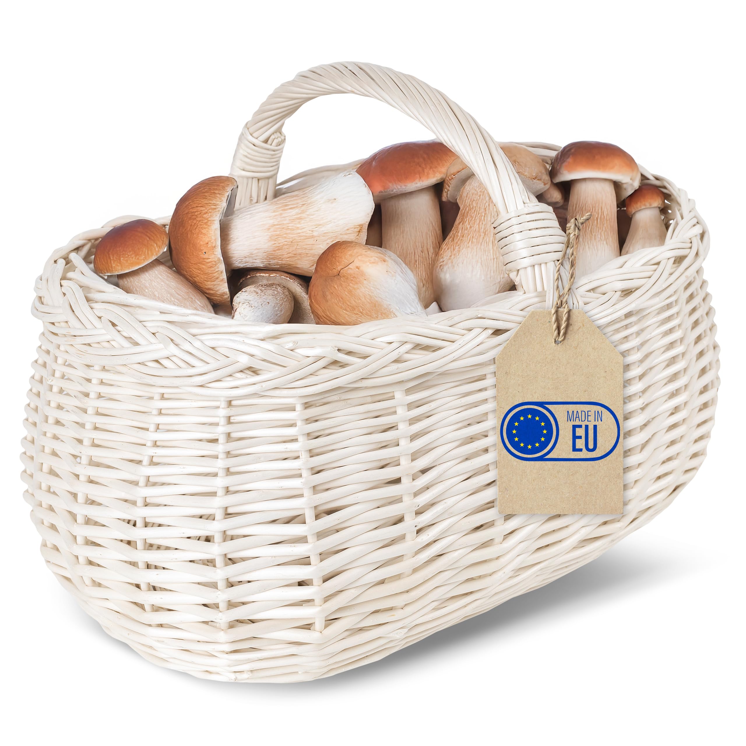 Creative Home Cestino in Vimini 45x32x34 cm Marrone per Spesa