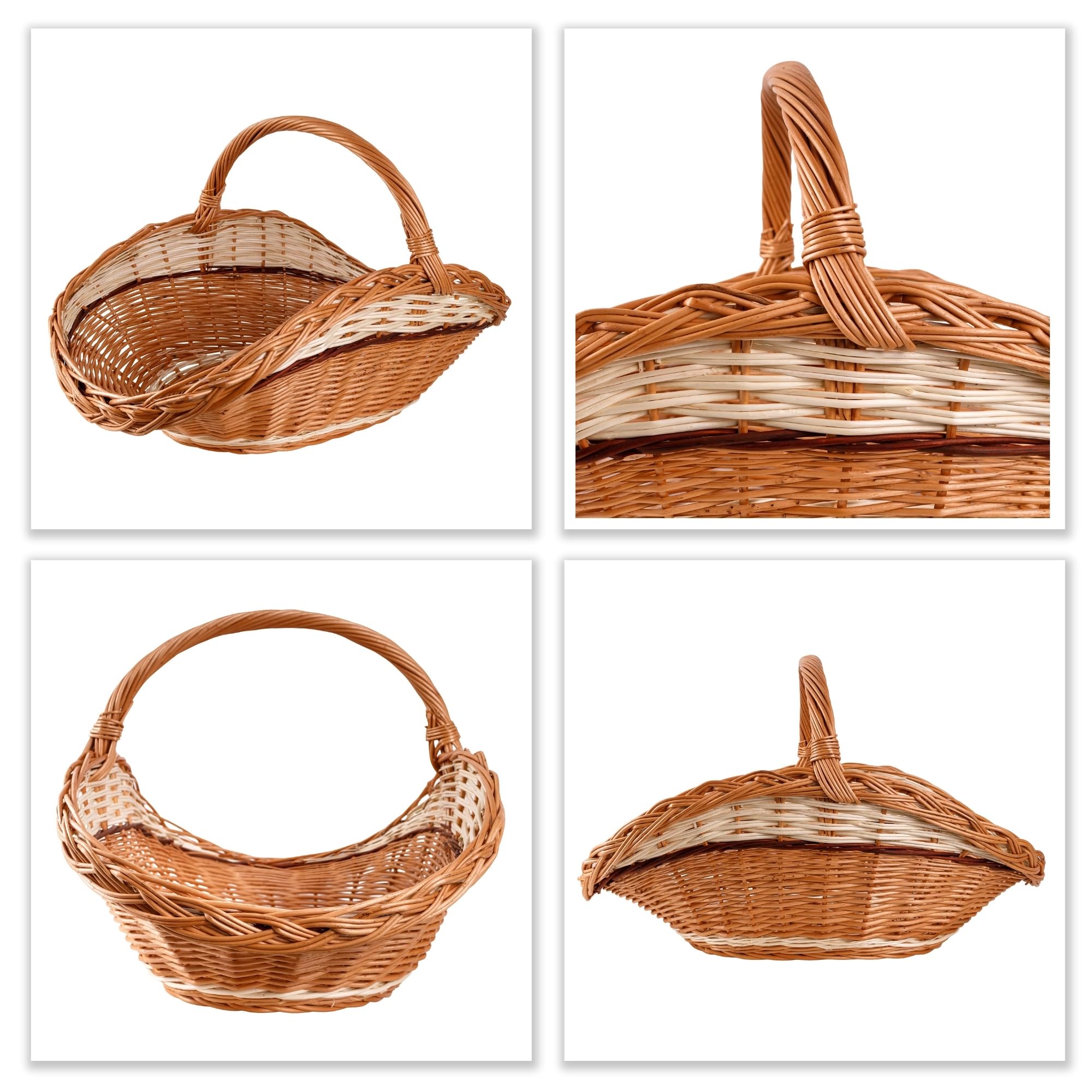 Creative Home Cesto Portalegna in Vimini 67x41x43 cm Marrone