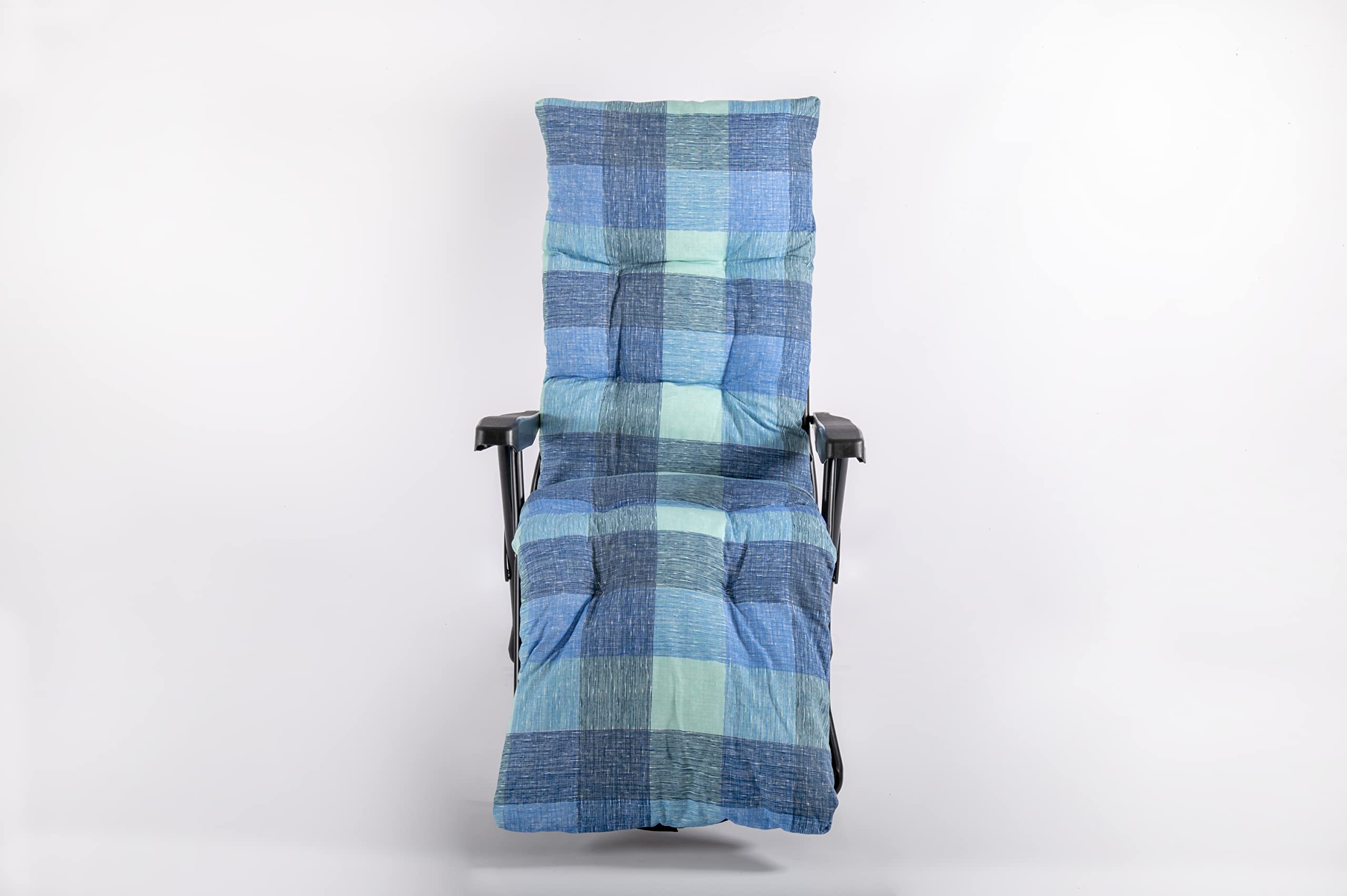 Inca 9010 sedia sdraio con poggiapiedi blu cuscino 8 cm
