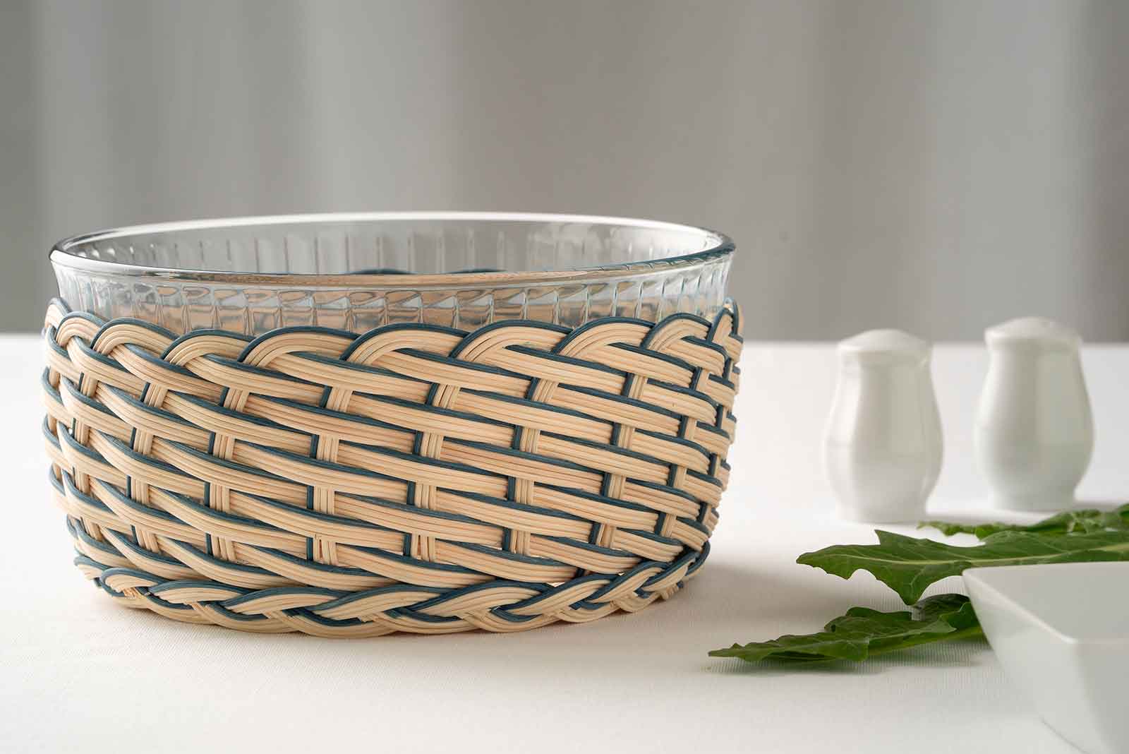 Mila Maurizi Vaniglia B-01 cesto souffle midollino Pyrex