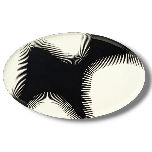 Gangzaï Geometrica Wave GD668 vassoio ovale