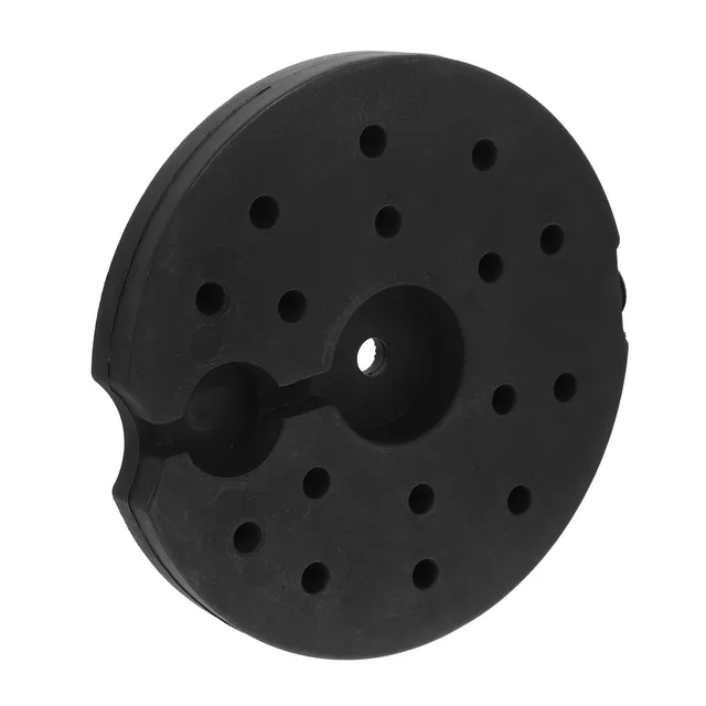 MUCKLILY Base Lampada da Tavolo Ferro Nera Rotonda 19 cm