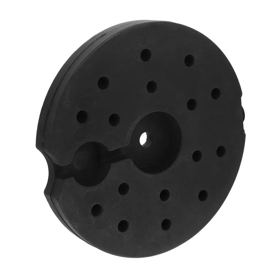 MUCKLILY Base Lampada da Tavolo Ferro Nera Rotonda 19 cm