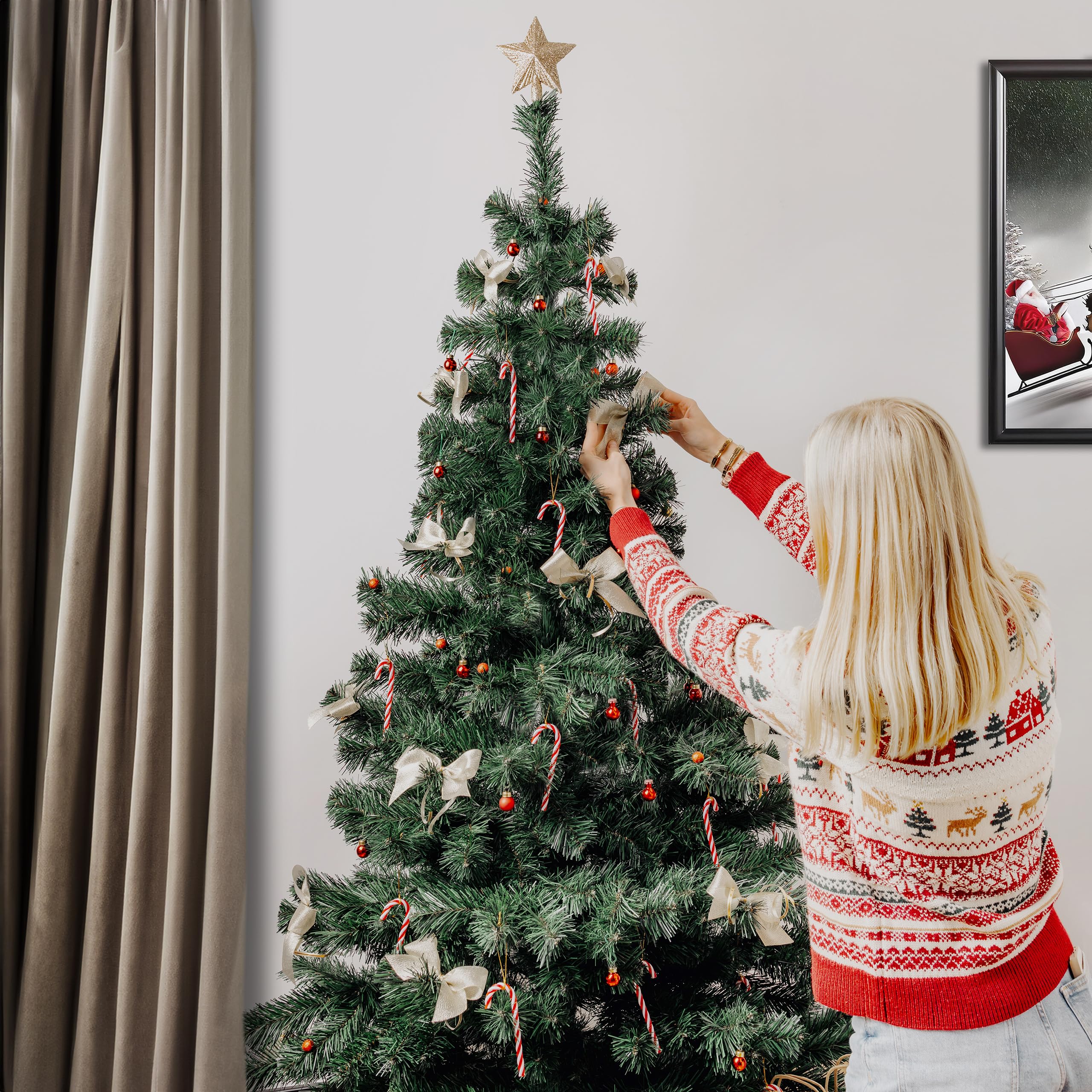 Creative Home Albero di Natale Artificiale 180 cm Verde Folto