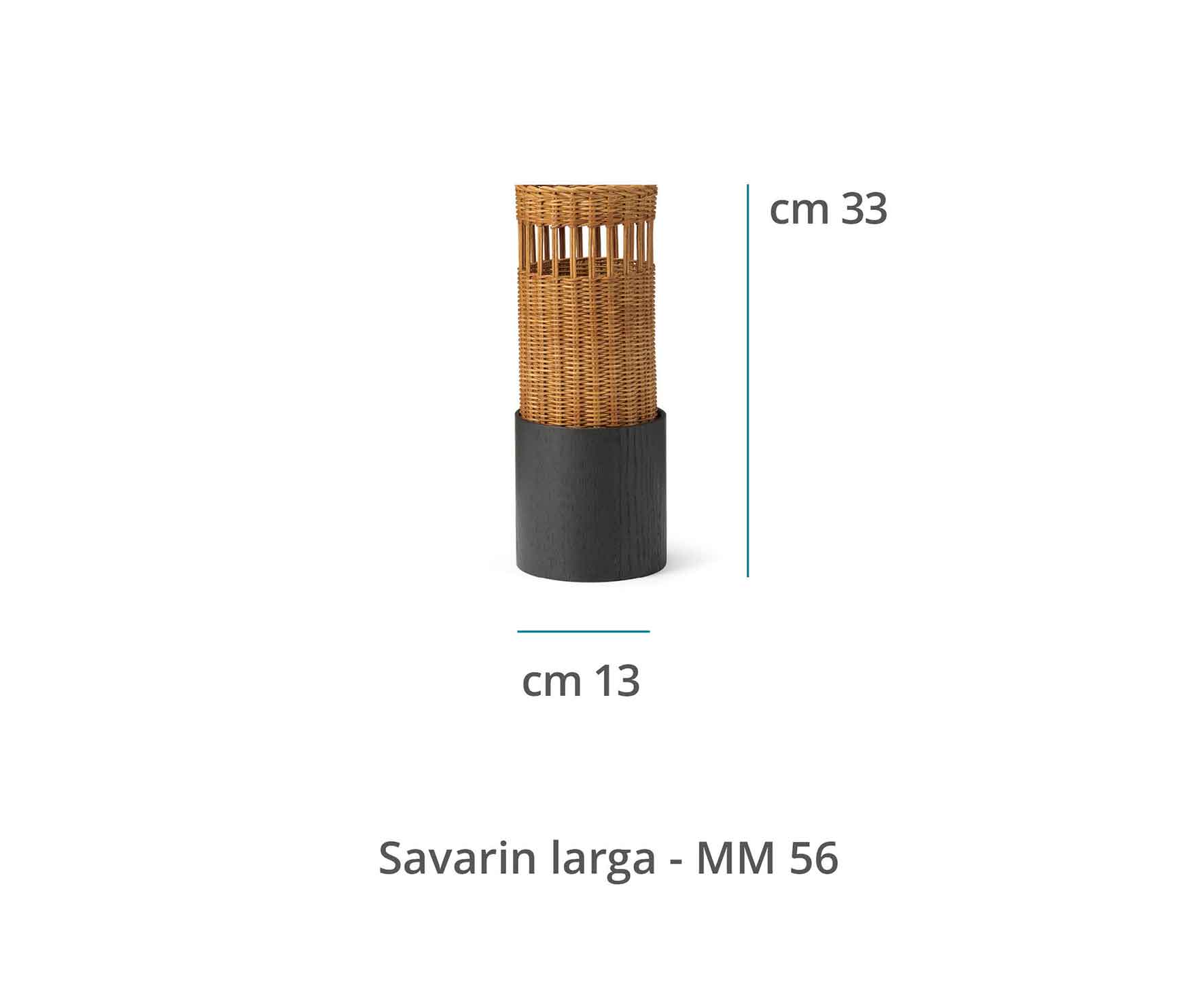 Mila Maurizi Savoir Faire Savarin Large vaso frassino canna