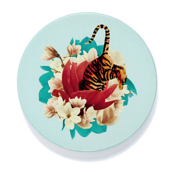 Gangzaï Curiosito Tiger Flower GD484 set 4 sottobicchieri