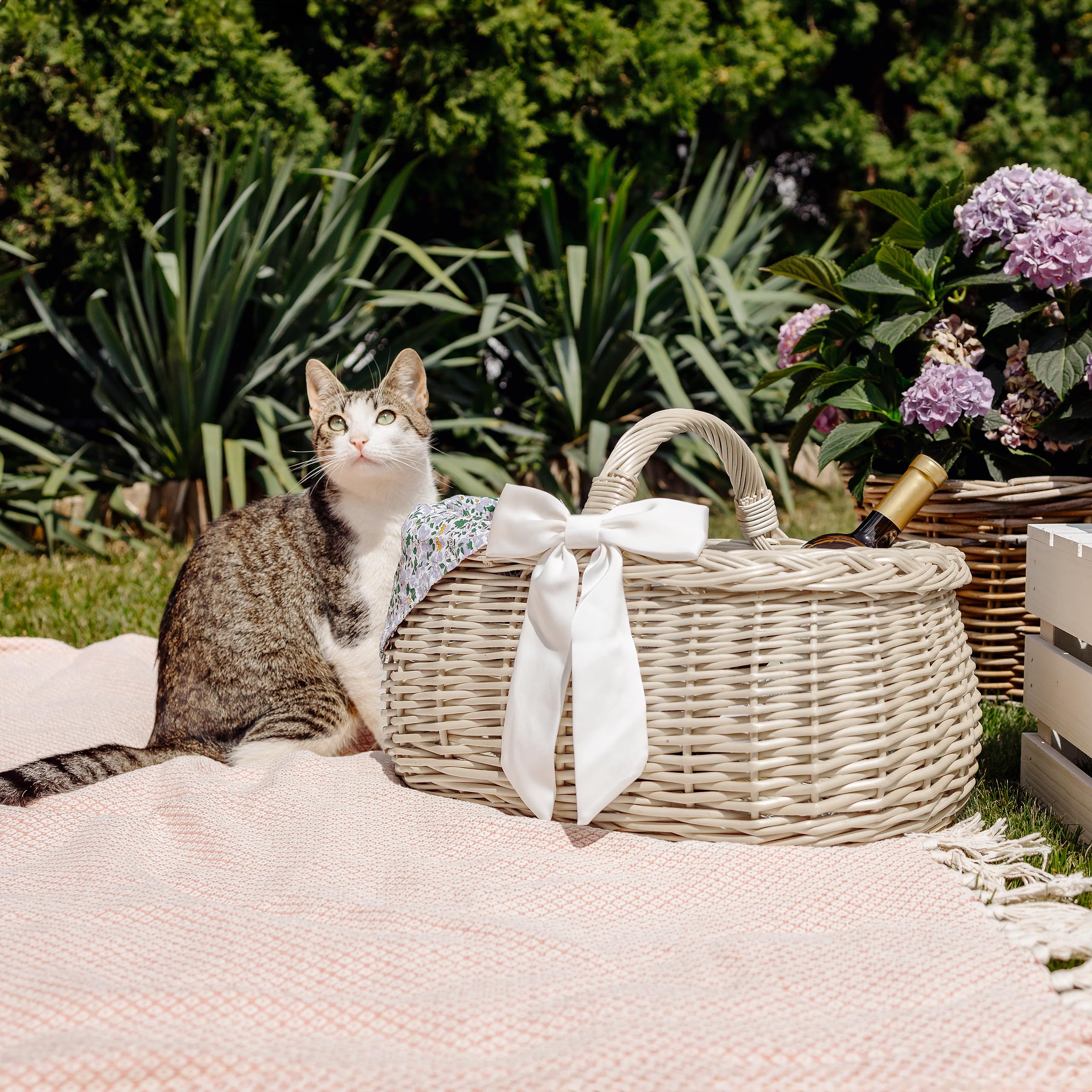 Creative Home Cestino in Vimini 45x32x34 cm Marrone per Spesa