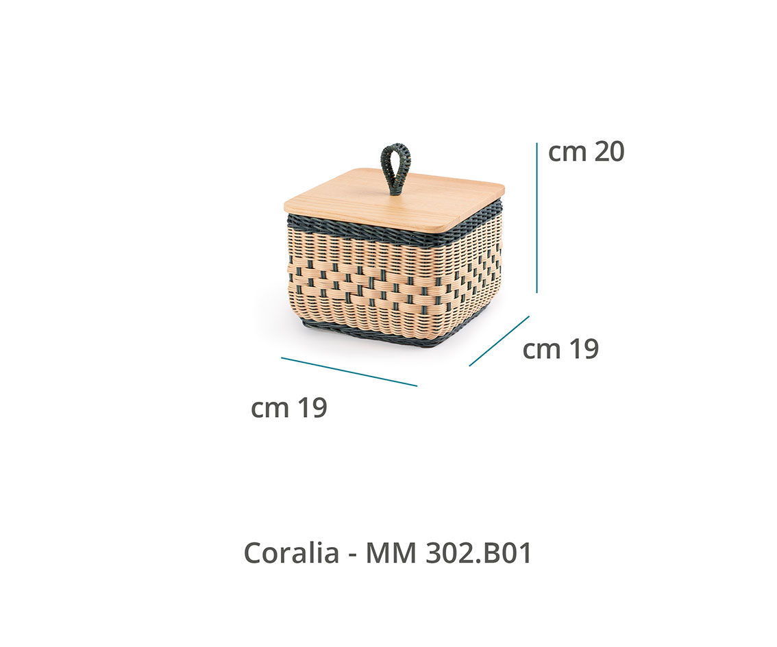 Mila Maurizi Coralia B-01 contenitore blu guado