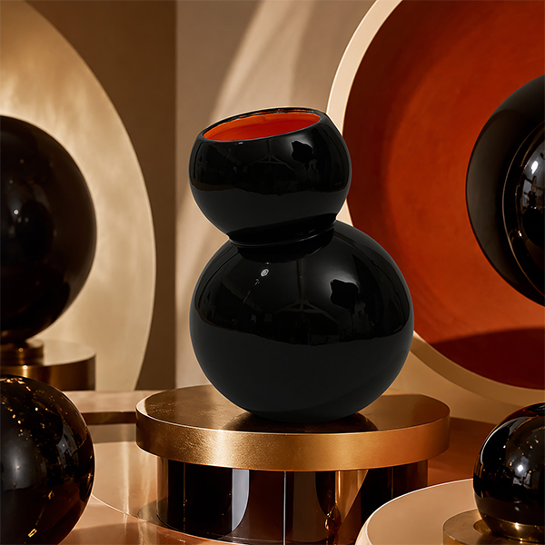 Gangzaï Geometrica Noir Astre GD743 vaso nero