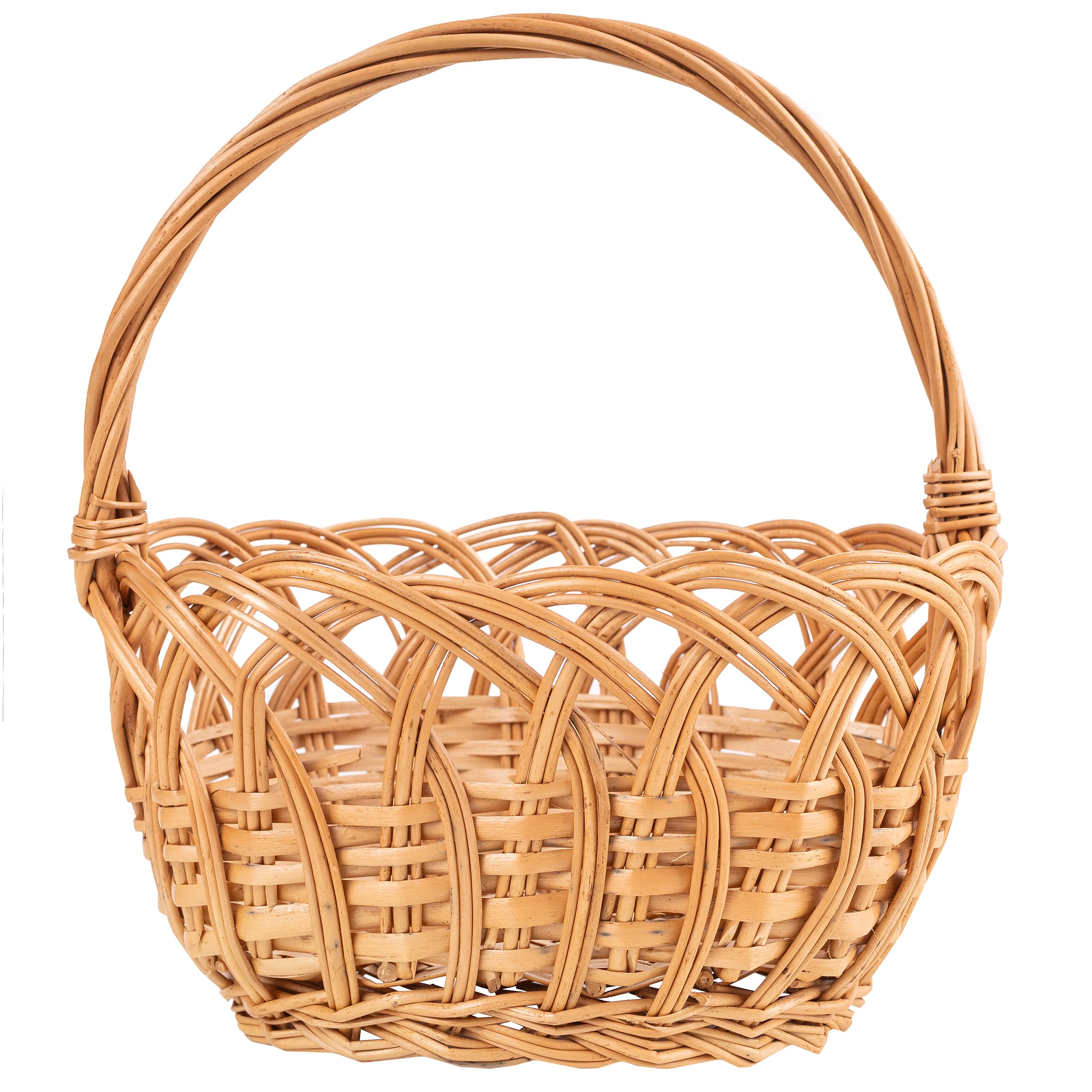 Creative Home Cestino in Vimini con Manico 19x14x21 cm Traforato