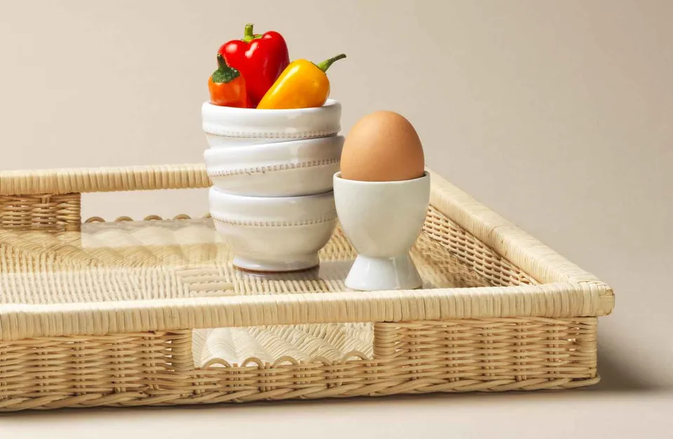 Mila Maurizi Narciso vassoio quadrato vetro colazione