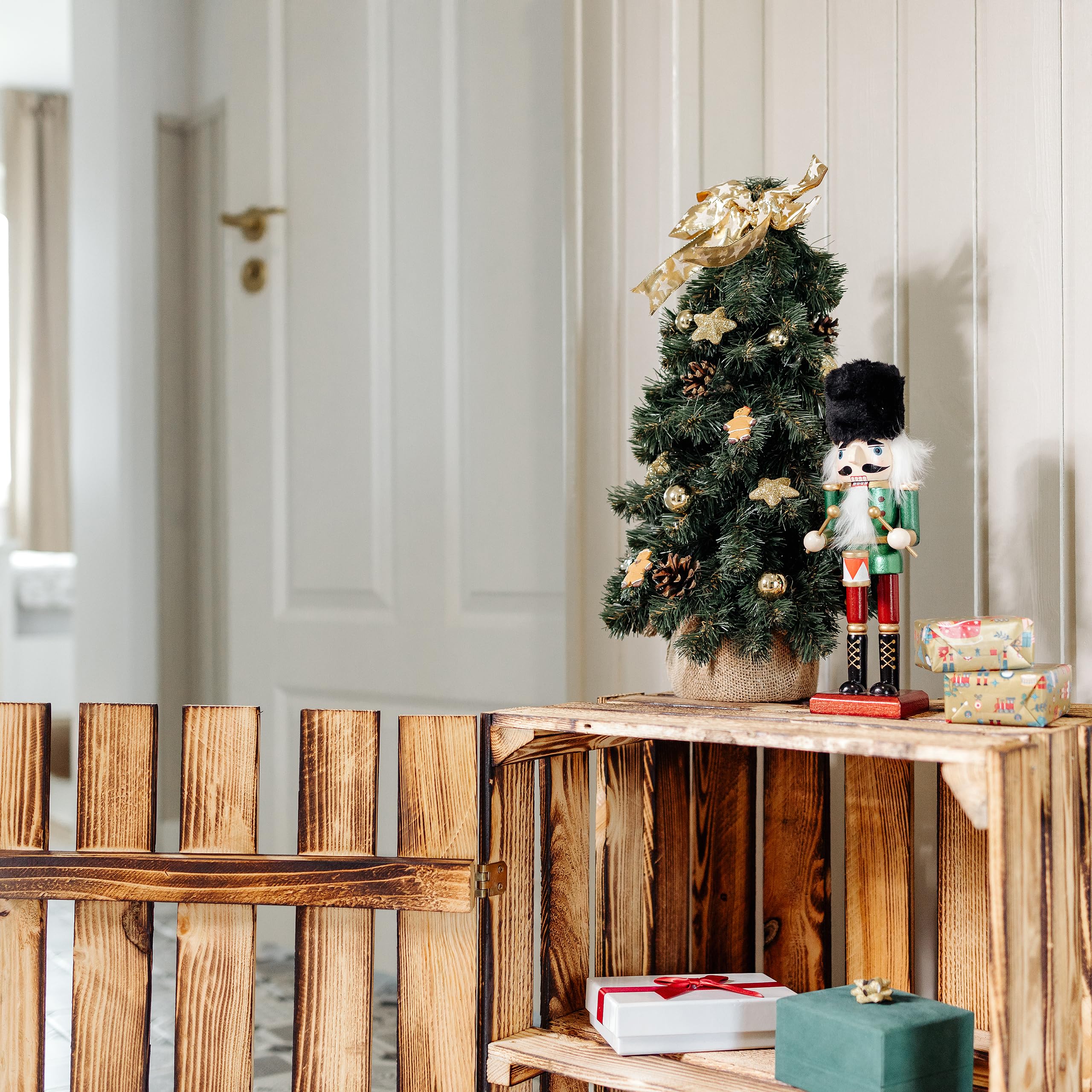 Creative Home Albero di Natale Oro 40 cm Addobbato da Tavolo