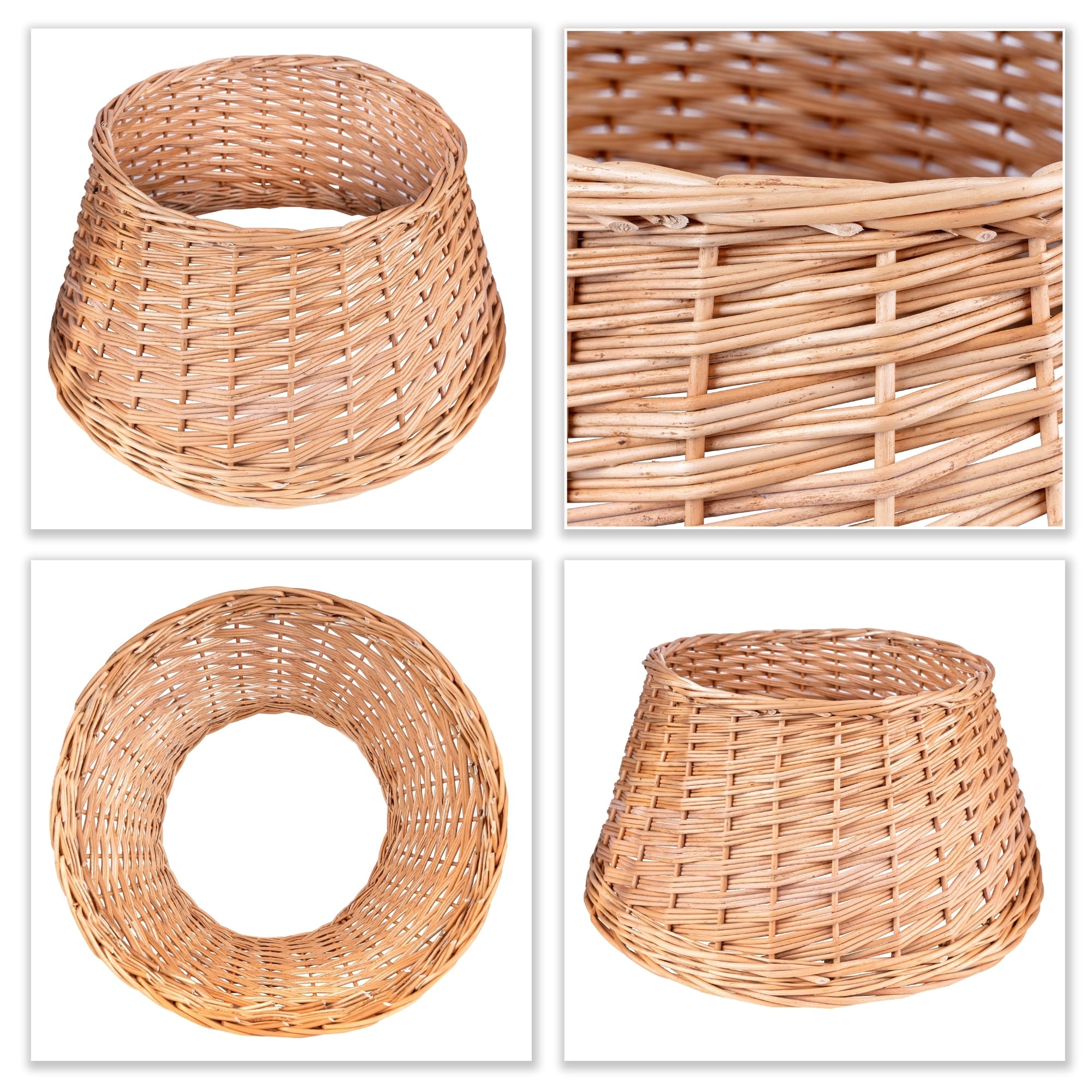 Creative Home Collare Albero Natale Vimini Naturale Ø 46x24 cm