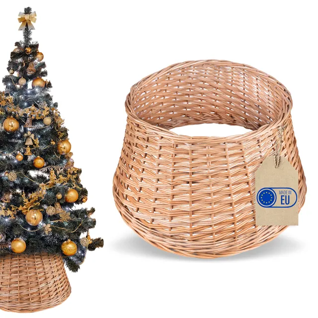 Creative Home Collare Albero Natale Vimini Naturale Ø 52x27 cm