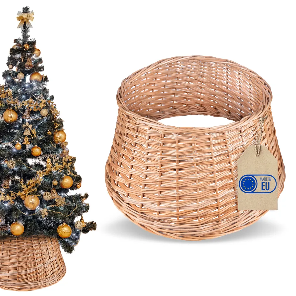 Creative Home Collare Albero Natale Vimini Naturale Ø 52x27 cm