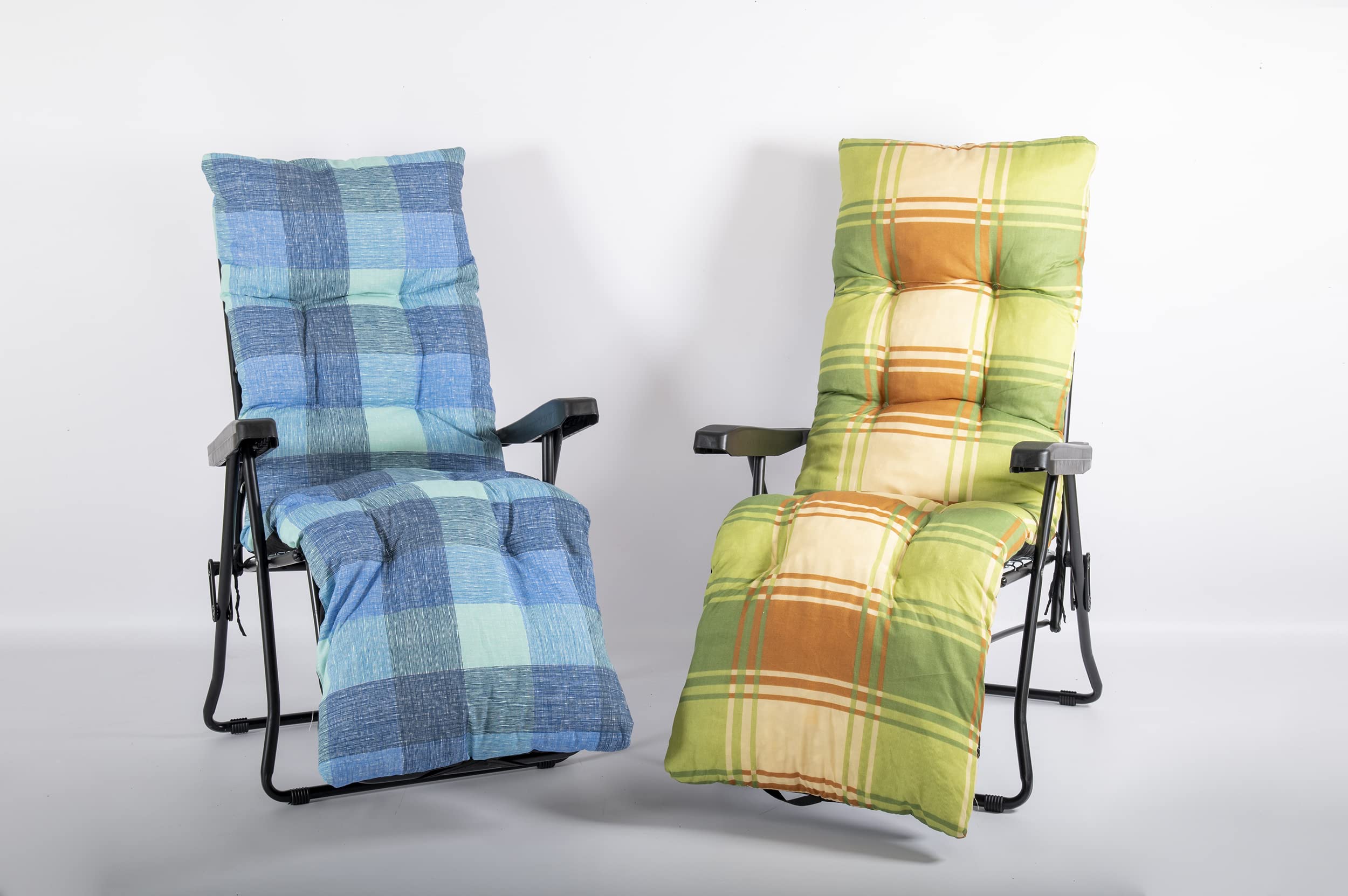 Inca 9010 sedia sdraio con poggiapiedi blu cuscino 8 cm