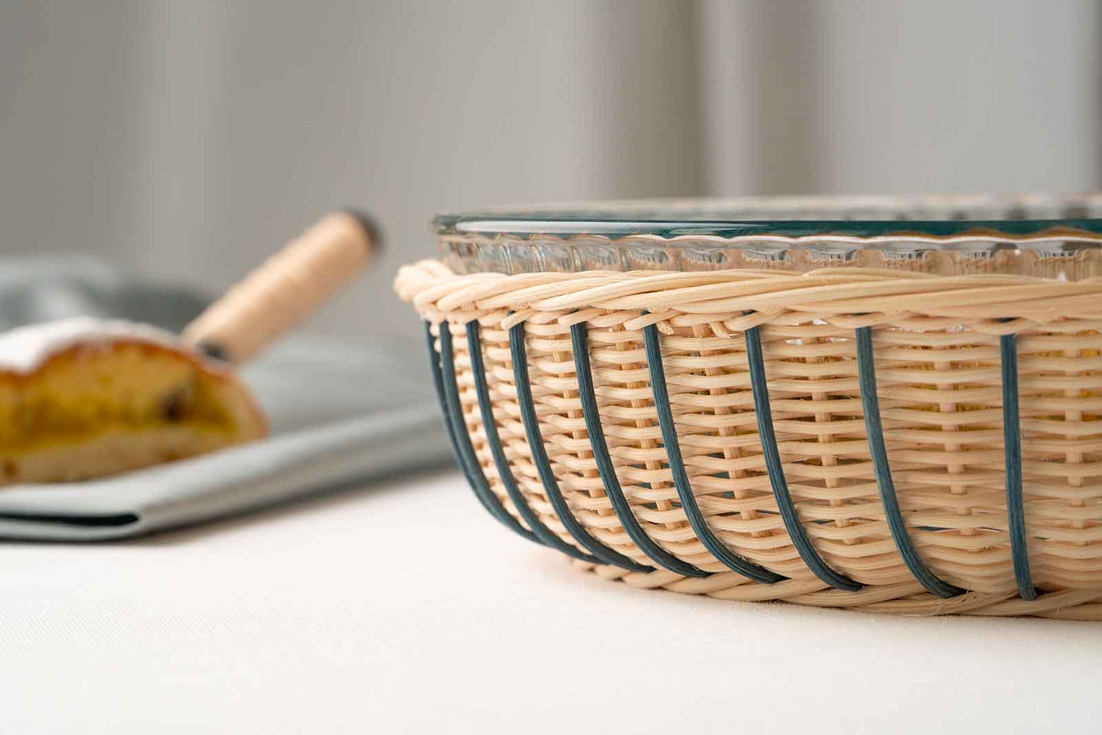 Mila Maurizi Mélodie Cacao B-01 tortiera blu con Pyrex