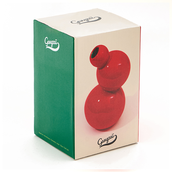 Gangzaï Geometrica Astre GD744 vaso rosso
