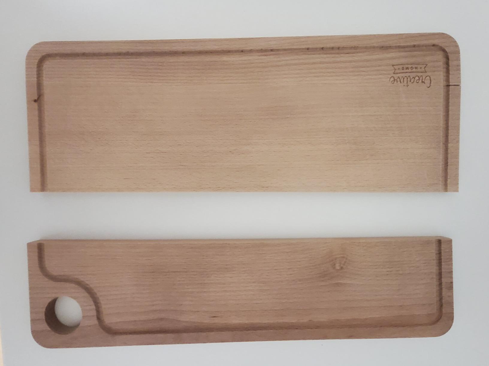 Creative Home Tagliere Faggio con Scanalatura Reversibile