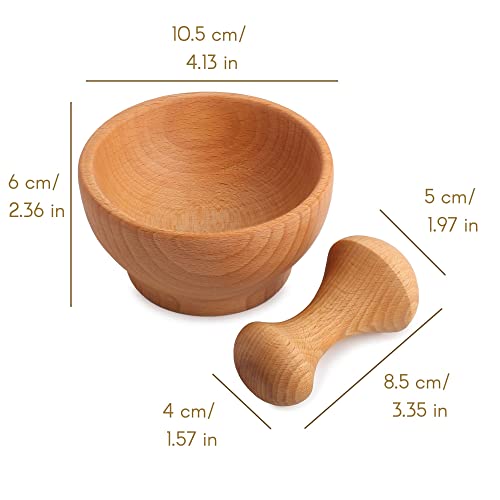 Creative Home Mortaio Pestello Faggio 10,5 cm Legno
