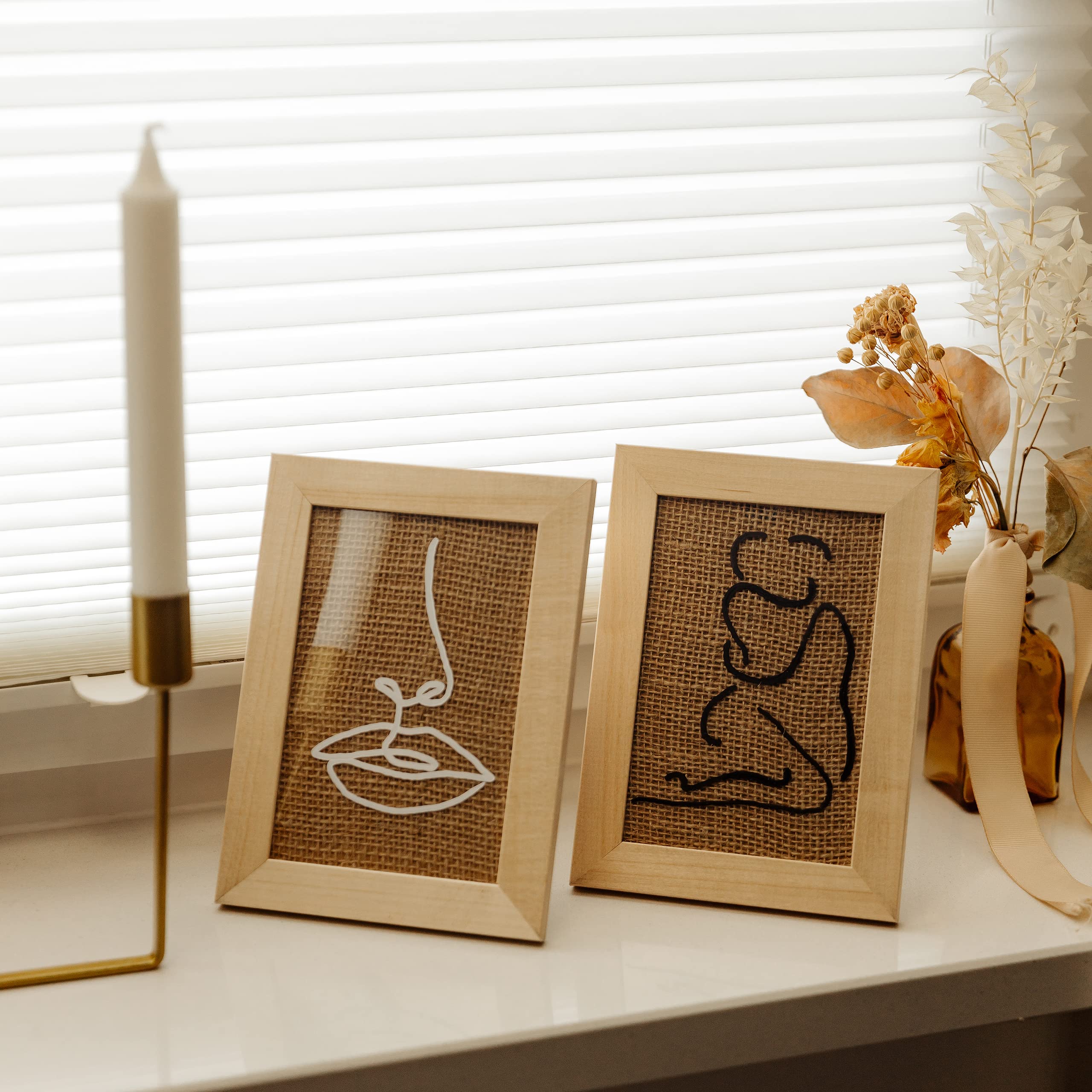 Creative Home Cornici Legno Naturale 10x15 cm Set 2 Pezzi