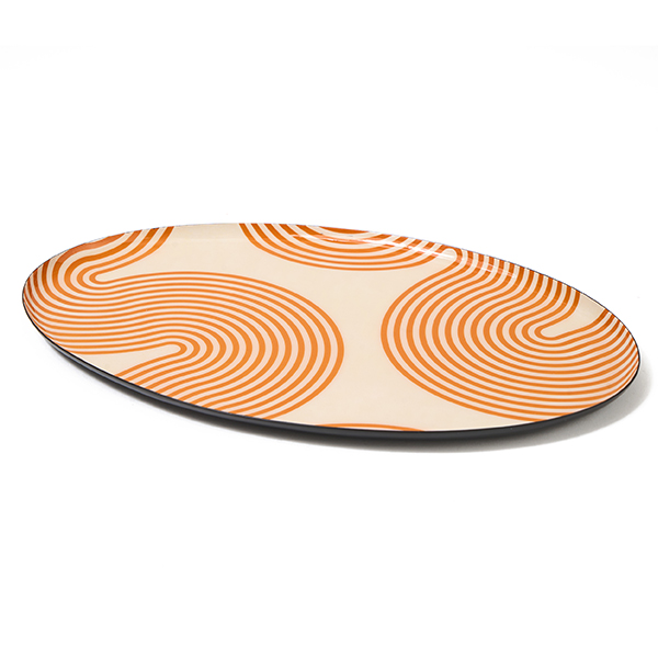 Gangzaï Geometrica Onde GD719 vassoio ovale