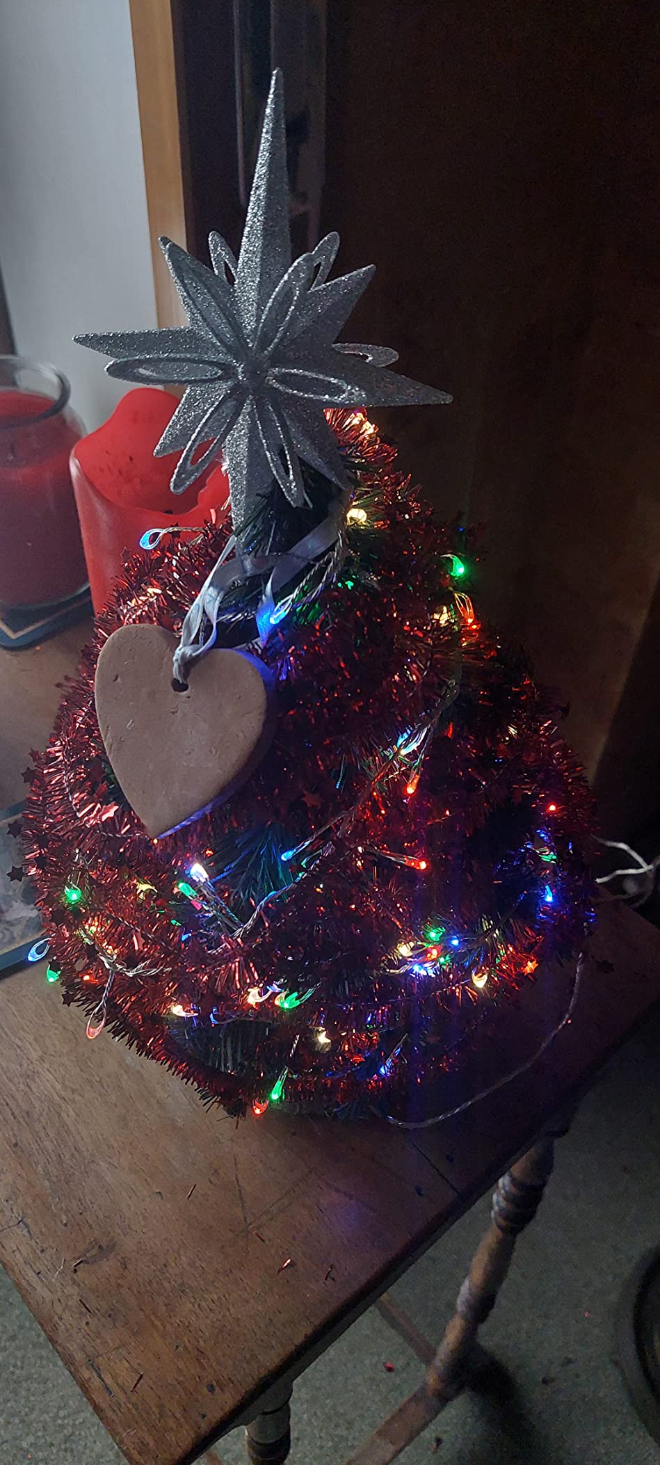 Creative Home Albero di Natale Artificiale 30 cm con Base Juta