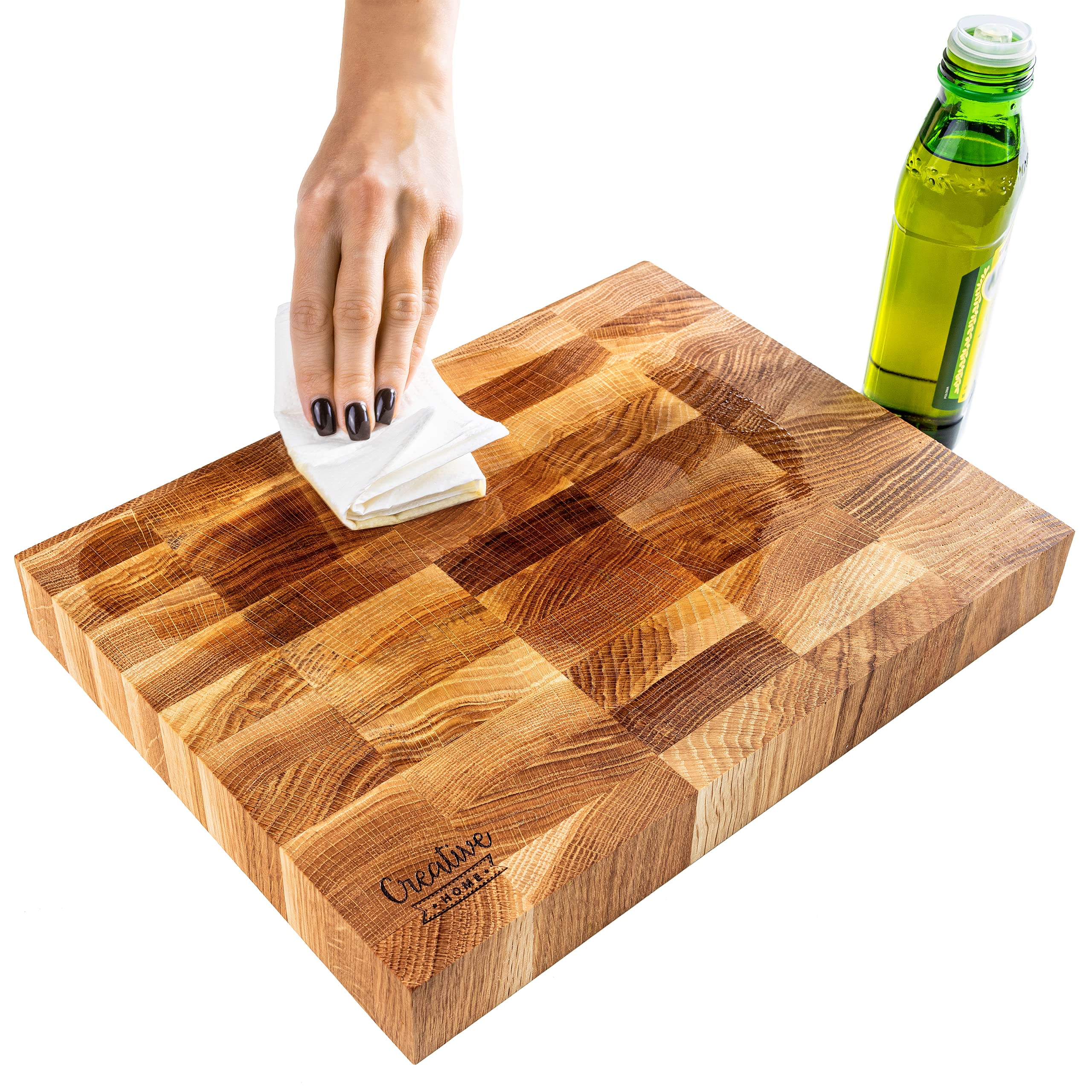 Creative Home Tagliere Quercia 32x24x4 cm Legno Massiccio