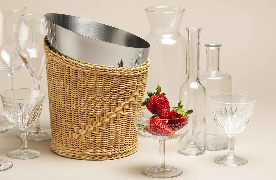 Mila Maurizi Mise en Place Orchidea secchiello champagne acciaio