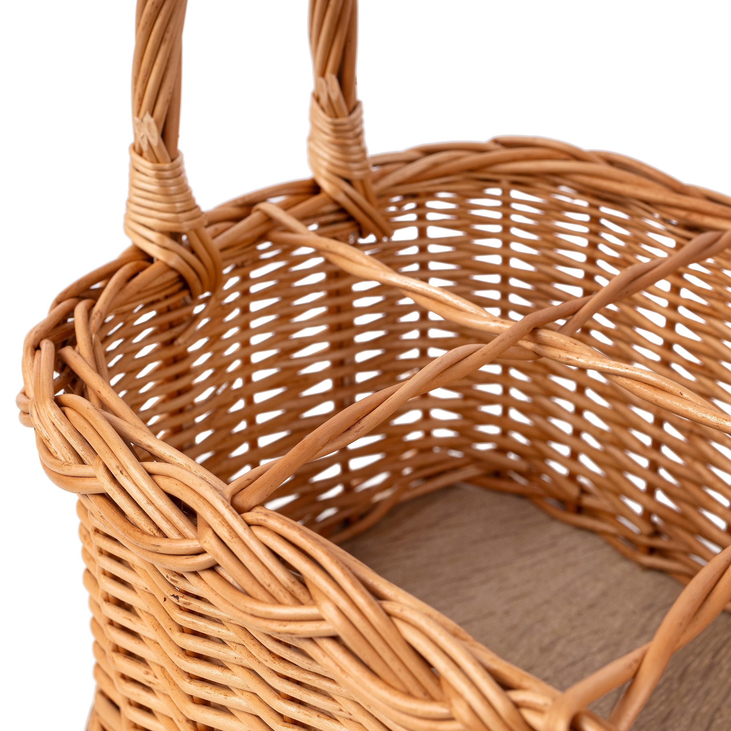 Creative Home Cestino Portabottiglie Vimini 6 Bottiglie 33x23x36 cm