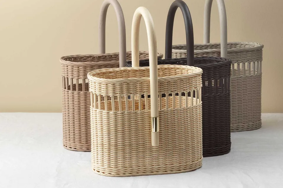 Mila Maurizi Savoir Faire Charlotte 01 portabottiglie midollino rattan