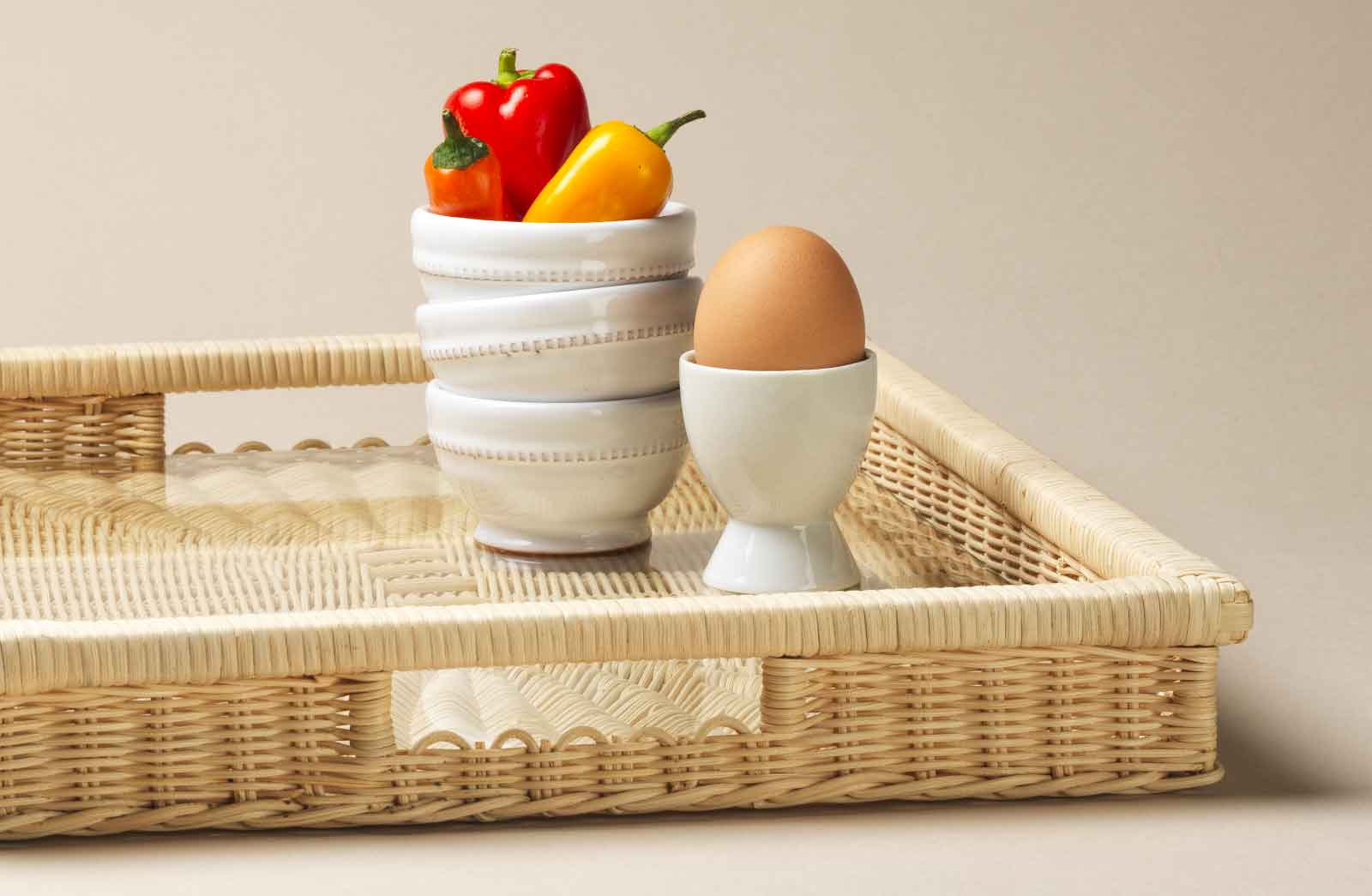 Mila Maurizi Narciso vassoio quadrato vetro colazione