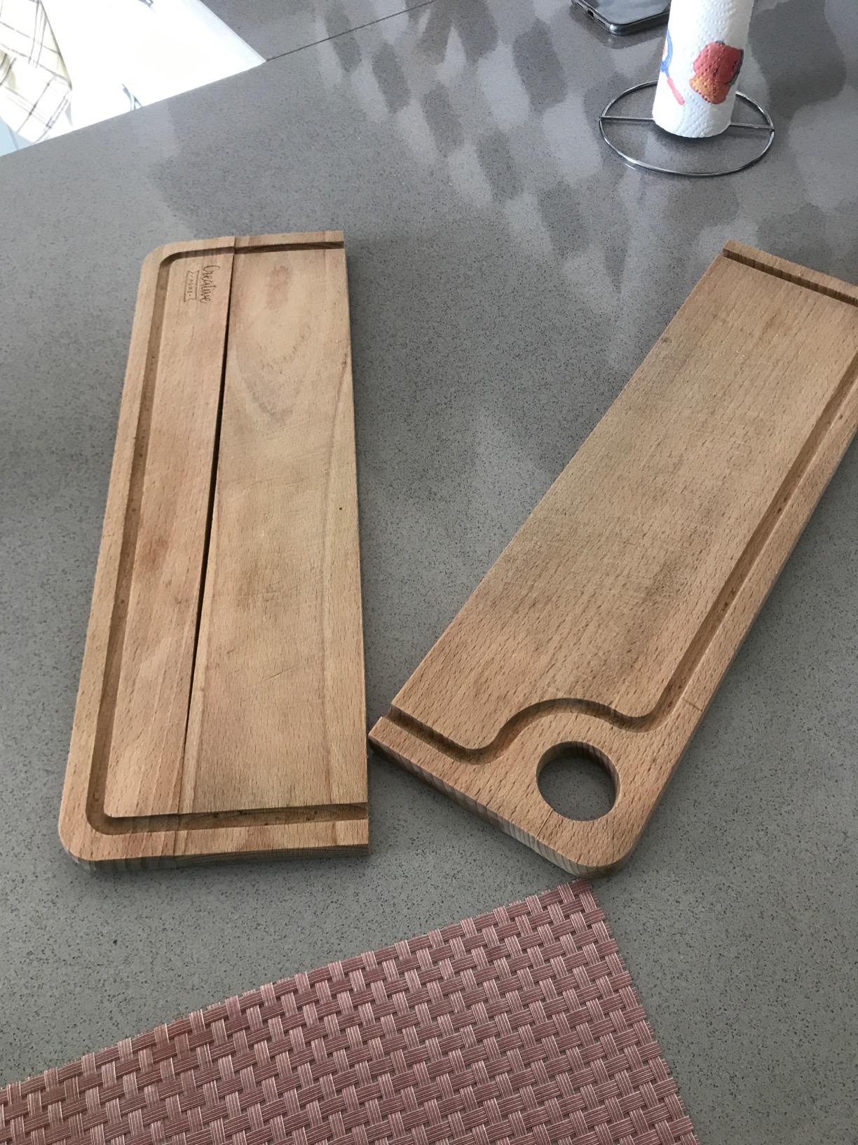 Creative Home Tagliere Faggio con Scanalatura Reversibile