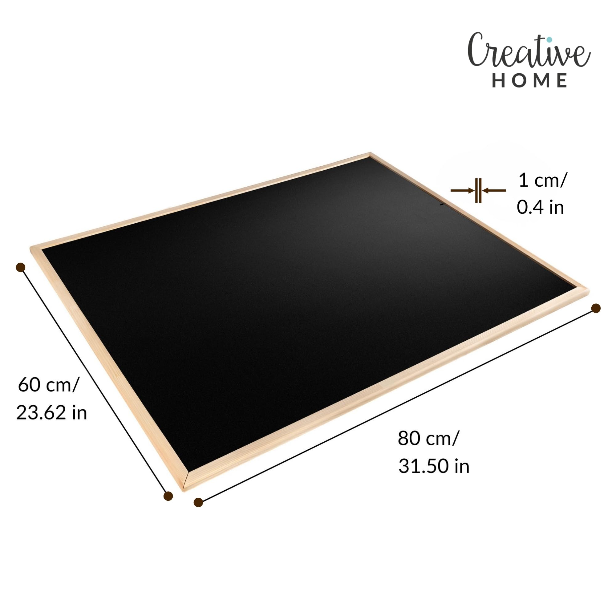 Creative Home Lavagna Gesso Parete 80x60 cm Cornice Legno