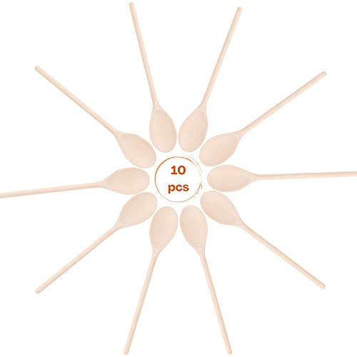 Creative Home Set 10 Cucchiai Legno di Faggio 30 cm