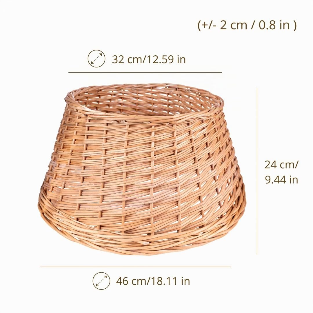 Creative Home Collare Albero Natale Vimini Naturale Ø 46x24 cm