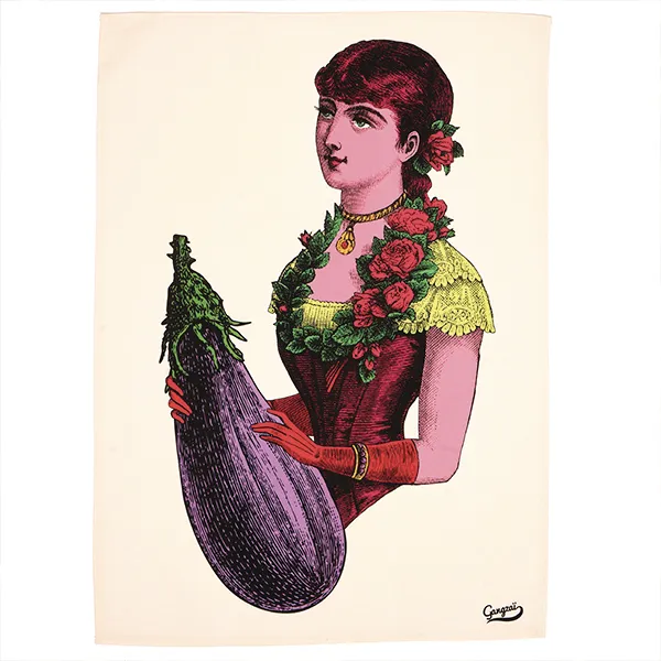 Gangzaï Arti Aubergina GD656 strofinaccio cucina