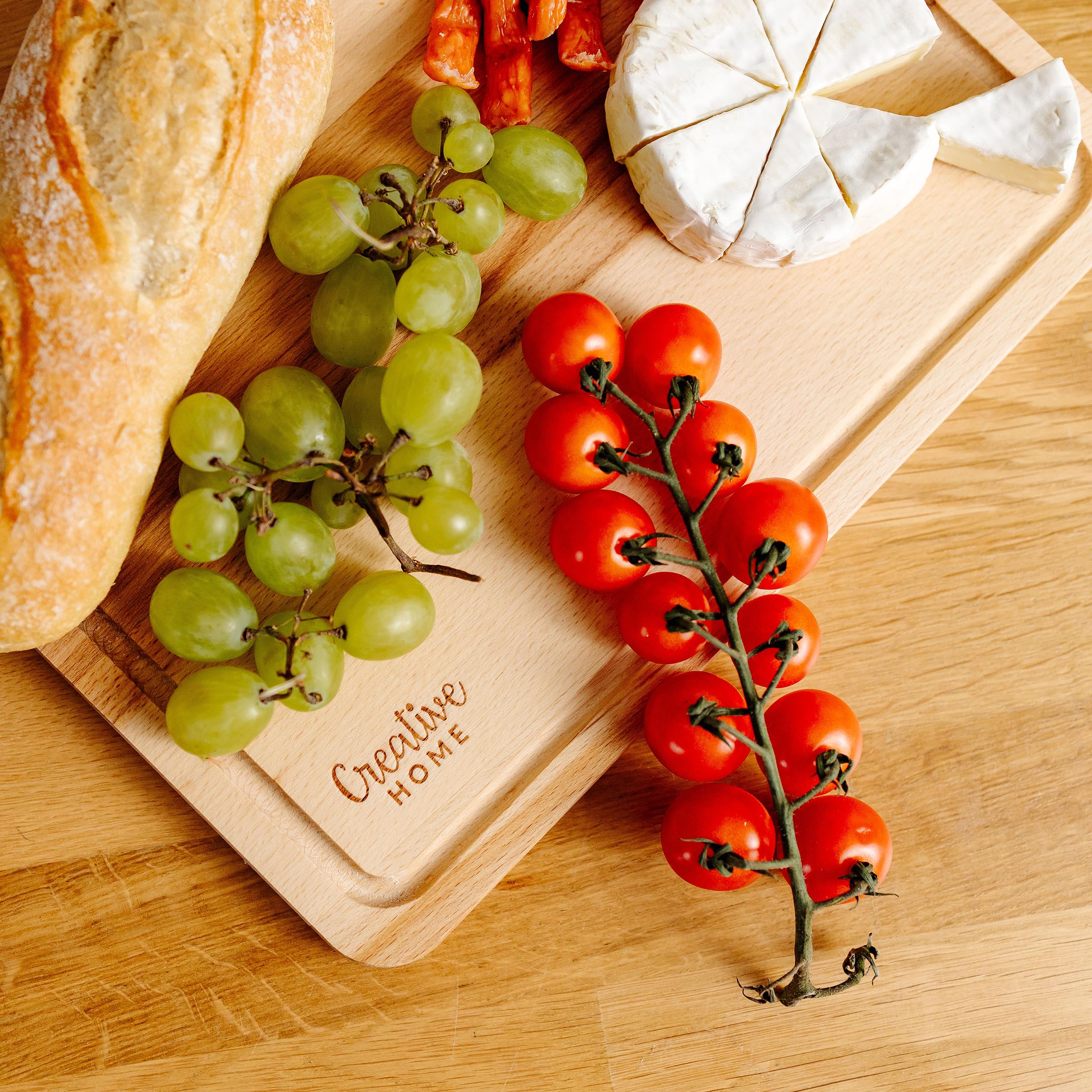 Creative Home tagliere faggio 30,5x22,5 cm scanalatura