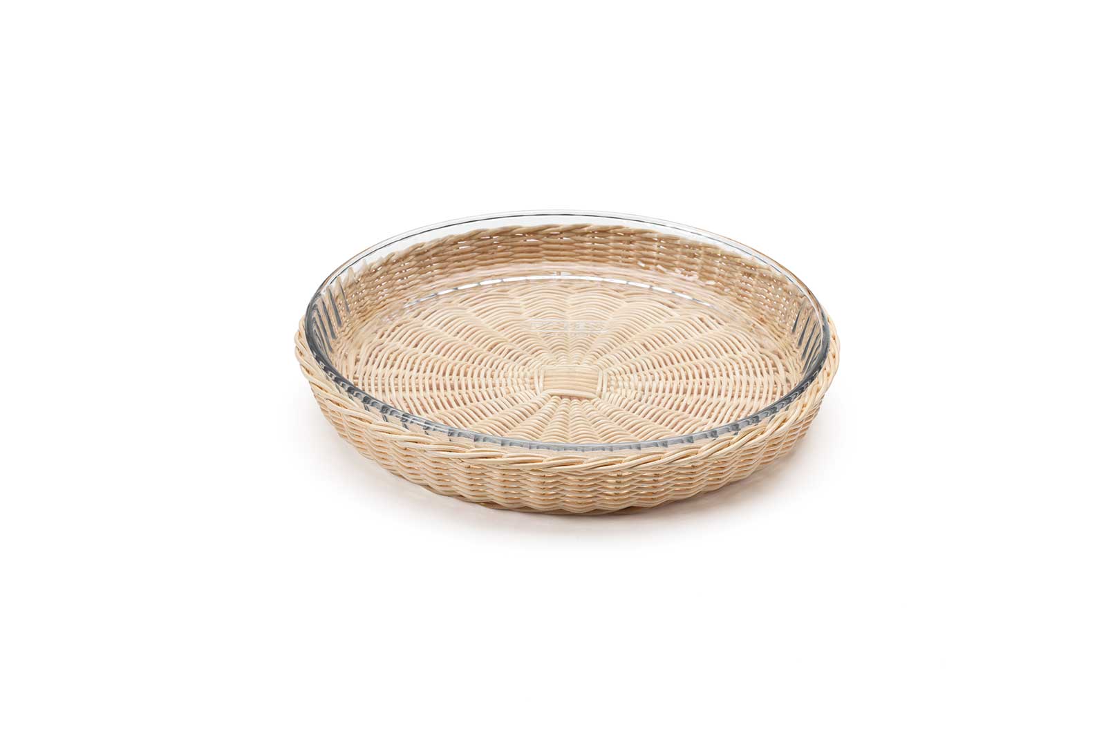 Mila Maurizi Mise en Place Camomilla M cesto crostata midollino vetro