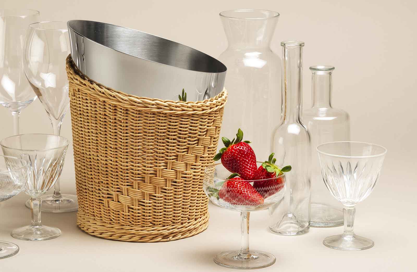 Mila Maurizi Mise en Place Orchidea secchiello champagne acciaio