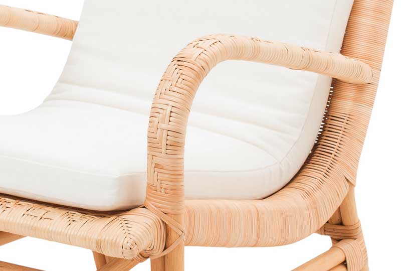 Mila Maurizi Maison Grace poltrona midollino con cuscino
