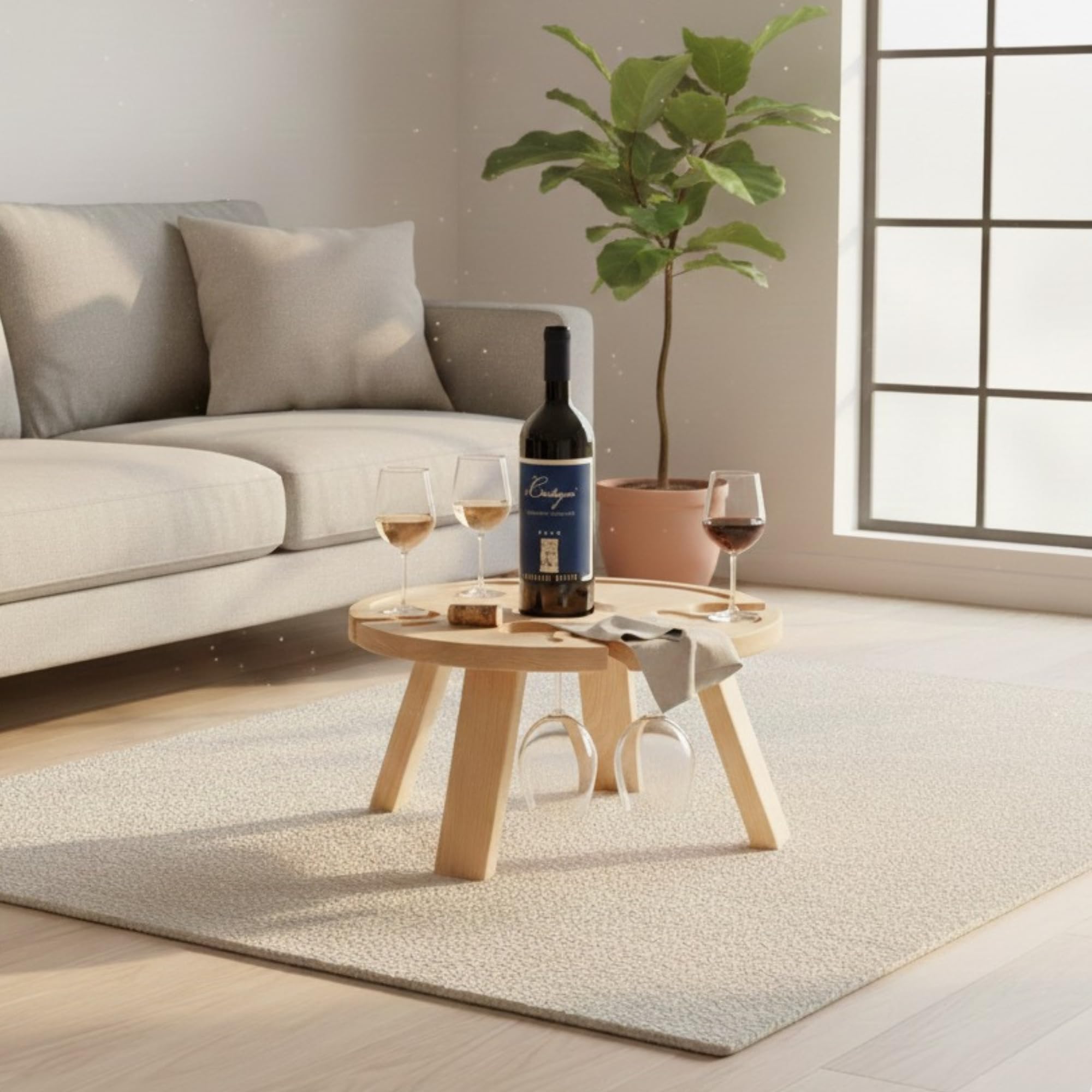 Inca tavolino vassoio aperitivo legno faggio 30x16 cm