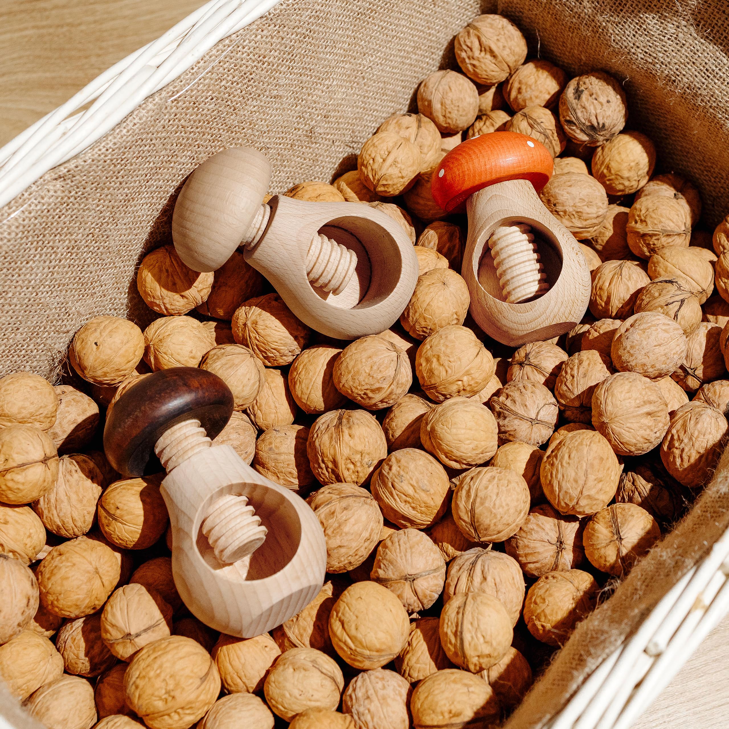 Creative Home schiaccianoci a fungo naturale in faggio